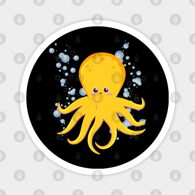 I really Like octopus Cute animals Funny octopus cute baby outfit Cute Little octopi Magnet by BoogieCreates